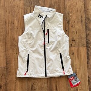 Helly Hansen White Crew Vest 2.0 with Black and Red Details
